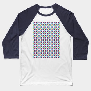 Pixel Blocks Pattern Baseball T-Shirt